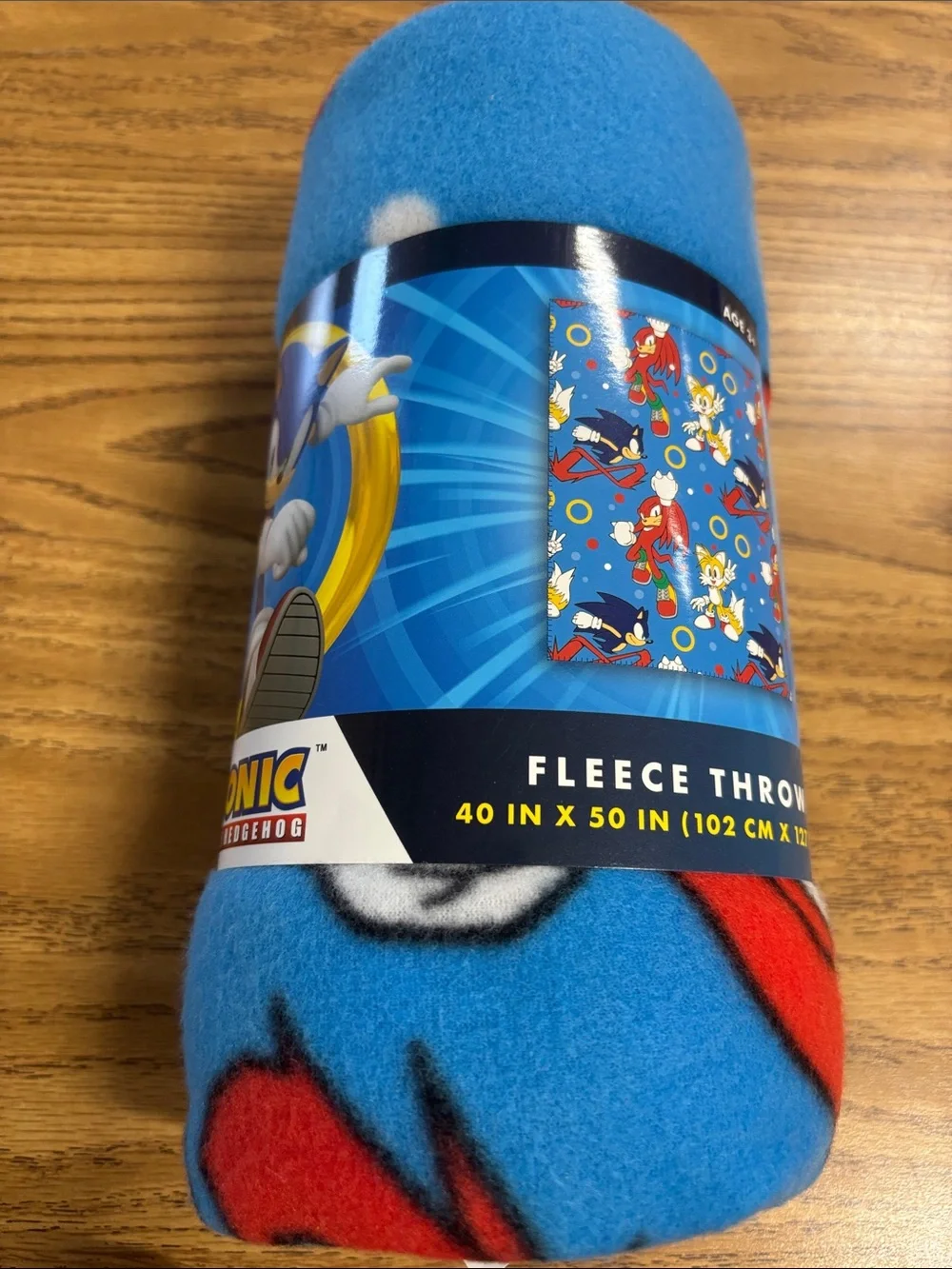 Sonic The Hedgehog Blue Fleece Throw Blanket